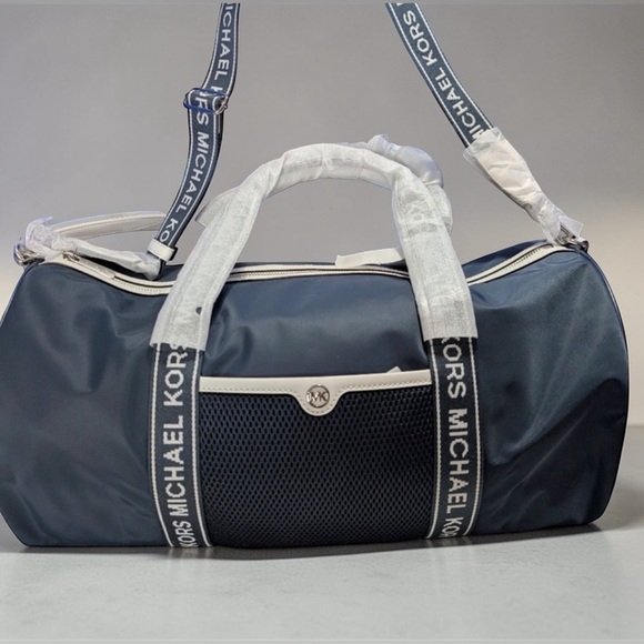 Michael Kors Retail $598 Navy and White Travel Bag NWT